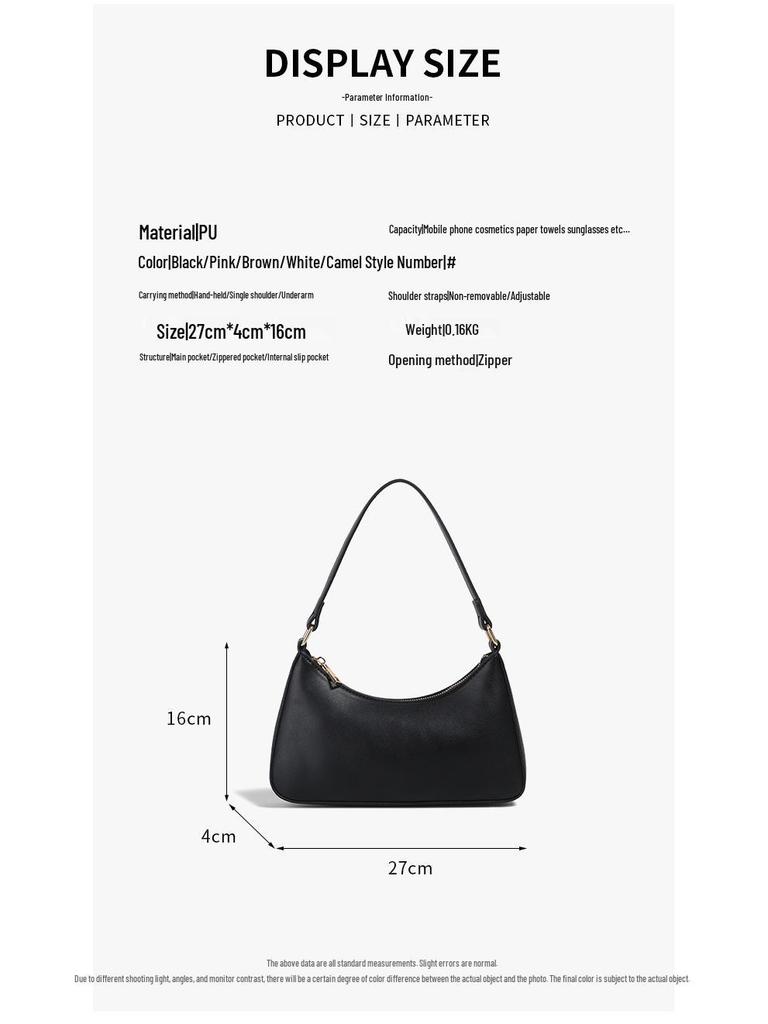 Nische 2025 Retro Damen Vielseitige Einfarbige Achseltasche mit Kette