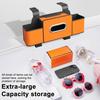 3-in-1 Car Backseat Organizer Multifunctional Back Seat Storage Box with 2 Cup Holders Tissue Box And Hooks for Holding Phones Snacks Drinks Handbags