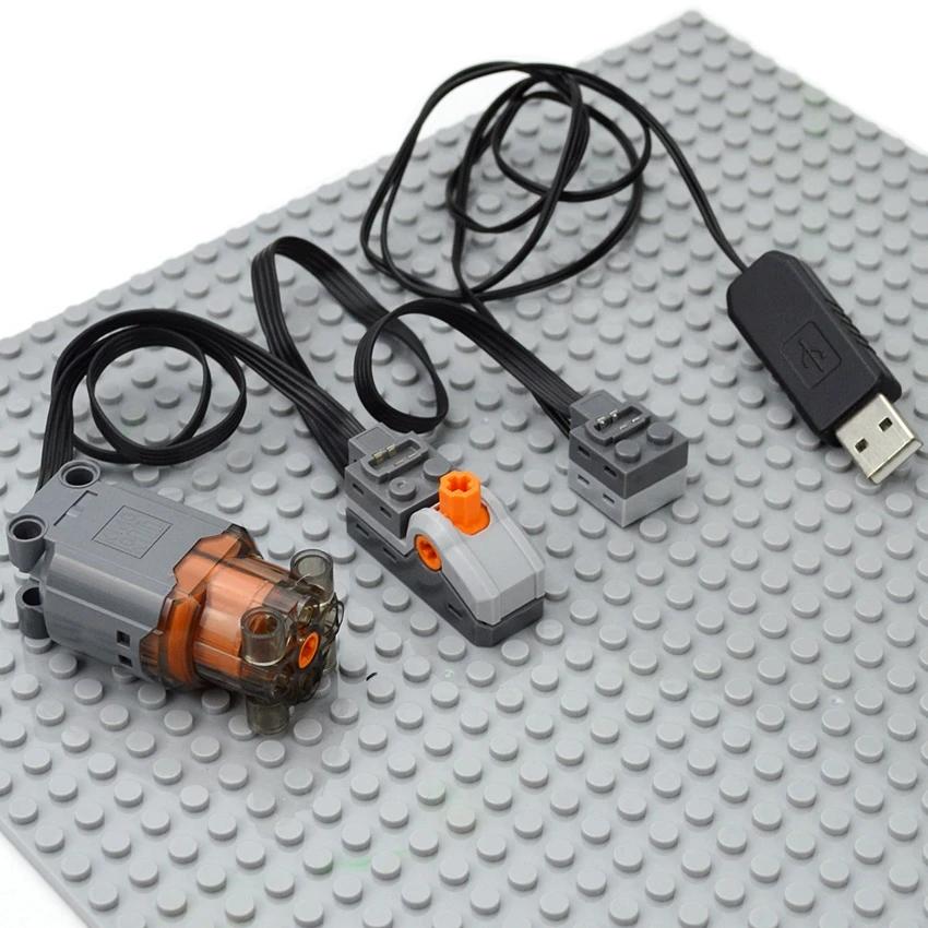 USB Cable for LEGO 9686 8883 Train Motor Power Supply DIY Extension Wire Cord Toys Technical Parts 15039 15012