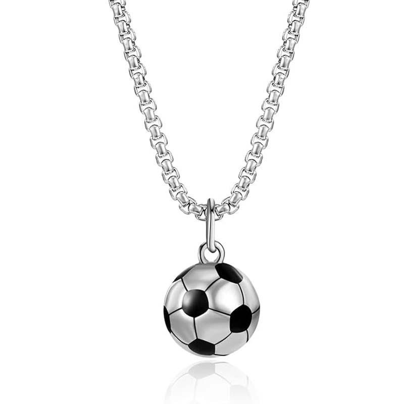 European, American, American, Canadian and Mexican World Cup Football Titanium Steel Necklace Jewelry
