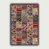 Patchwork Desenli Halı - Otantik Kilim Modeli, Kaymaz Taban Kilim, Yıkanabilir Yolluk, Renkli Halı, Koridor Halısı