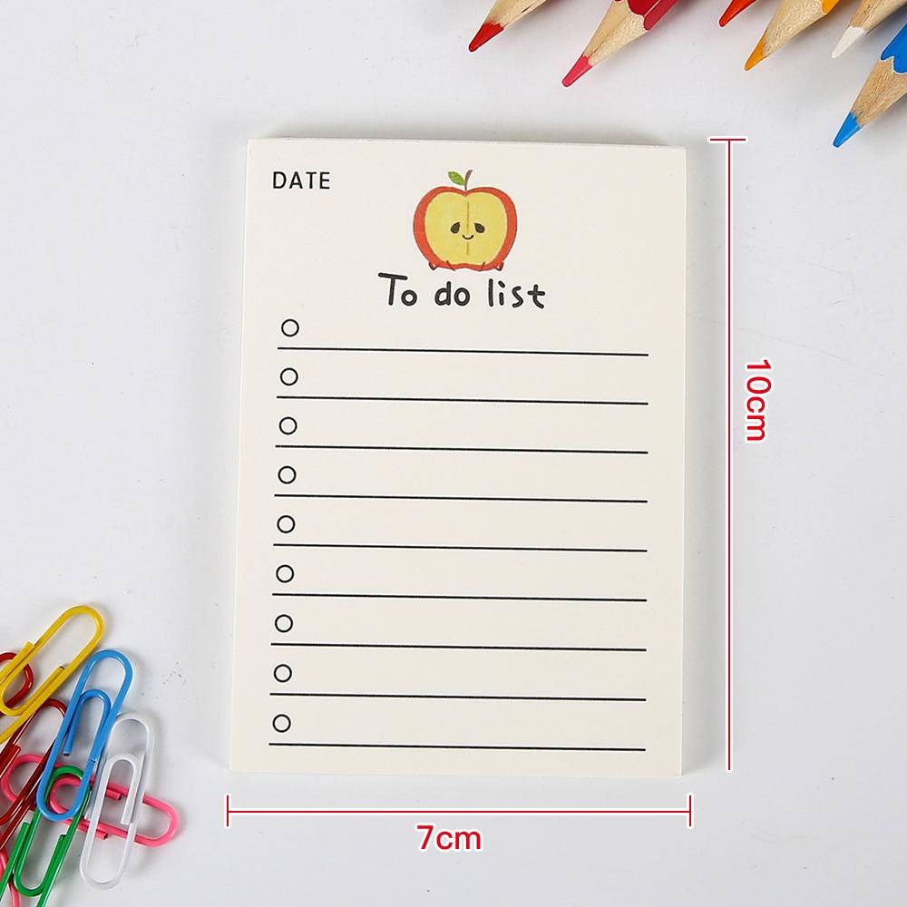 Simple Memo Pad Note Book Tearable Not Sticky Kawaii Decoration Sticky Notes Fruit Hand Account Memo Message Paper To Do List