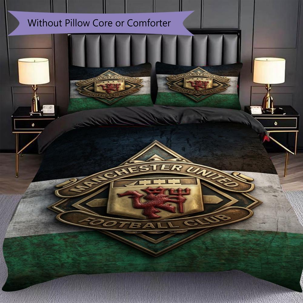 Manchester Legacy Bedding (1 * duvet cover + 2 * pillowcase, without core) 2D Flat Christmas birthday gift Duvet cover and pillowcase Bedding set
