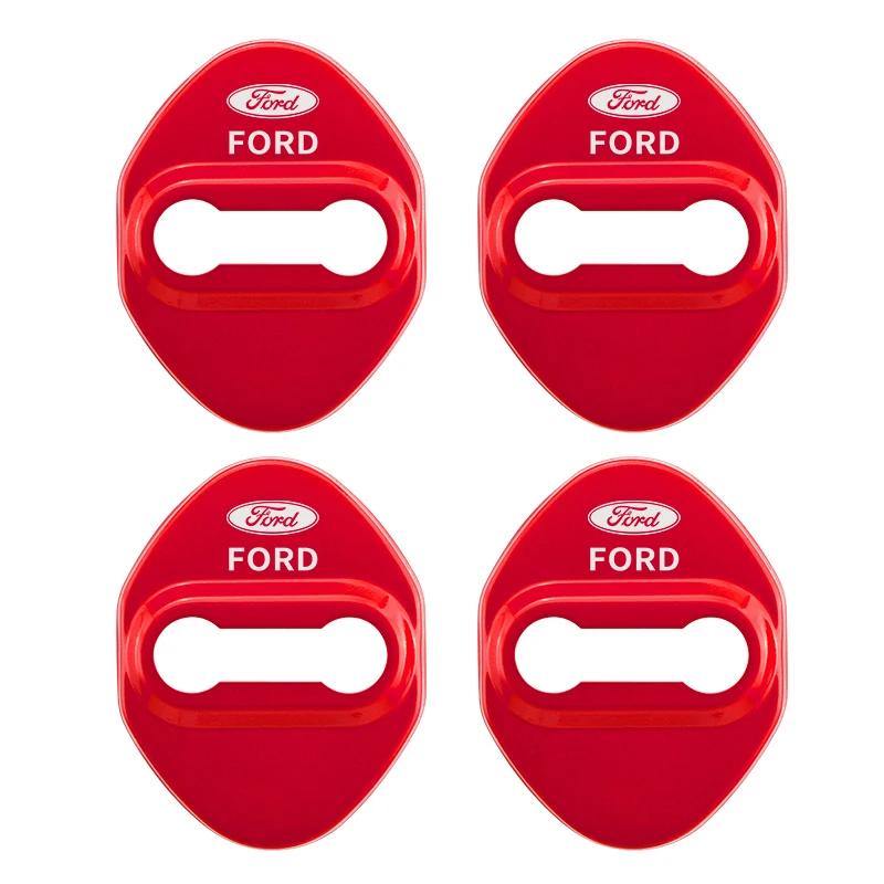 Adesivo per Auto 4pz Copertura Decorativa di Protezione Serratura Porta Emblema custodia per Ford Kuga Territory Focus RS Escort Fiesta Mondeo Accesso