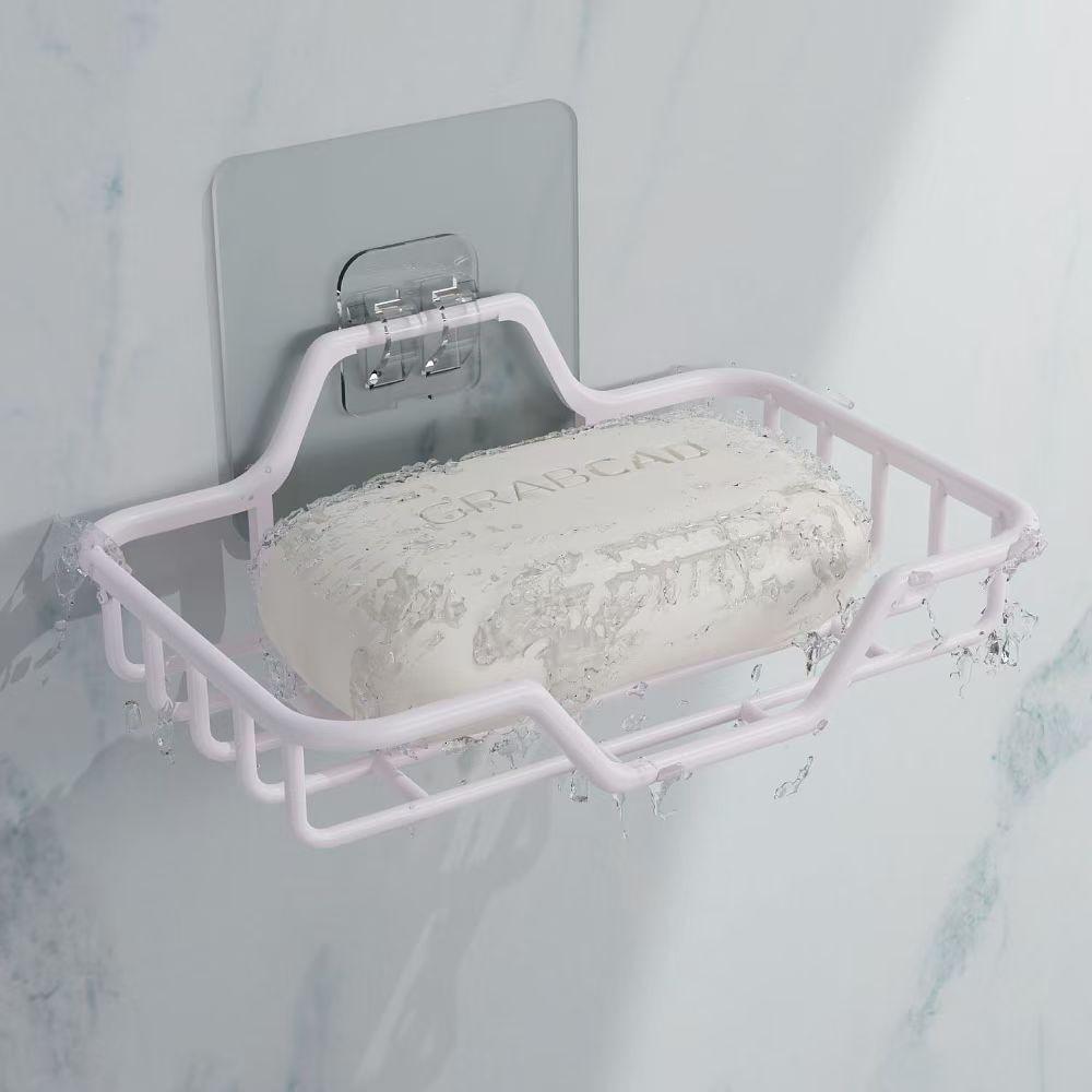 Punch-Free Wall-Mounted Bathroom Storage Shelf