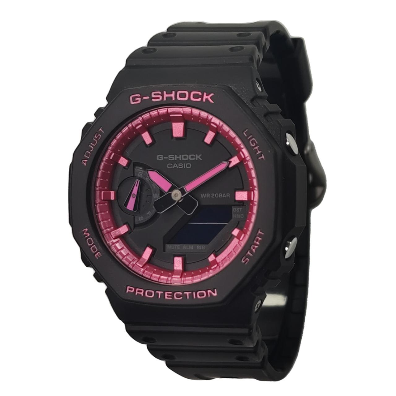 CASIO Custom Collection Electronic Movement Resin Strap Watch Men s Watches Black Dial GA-2100-1A1(Watch3--) Black Strap