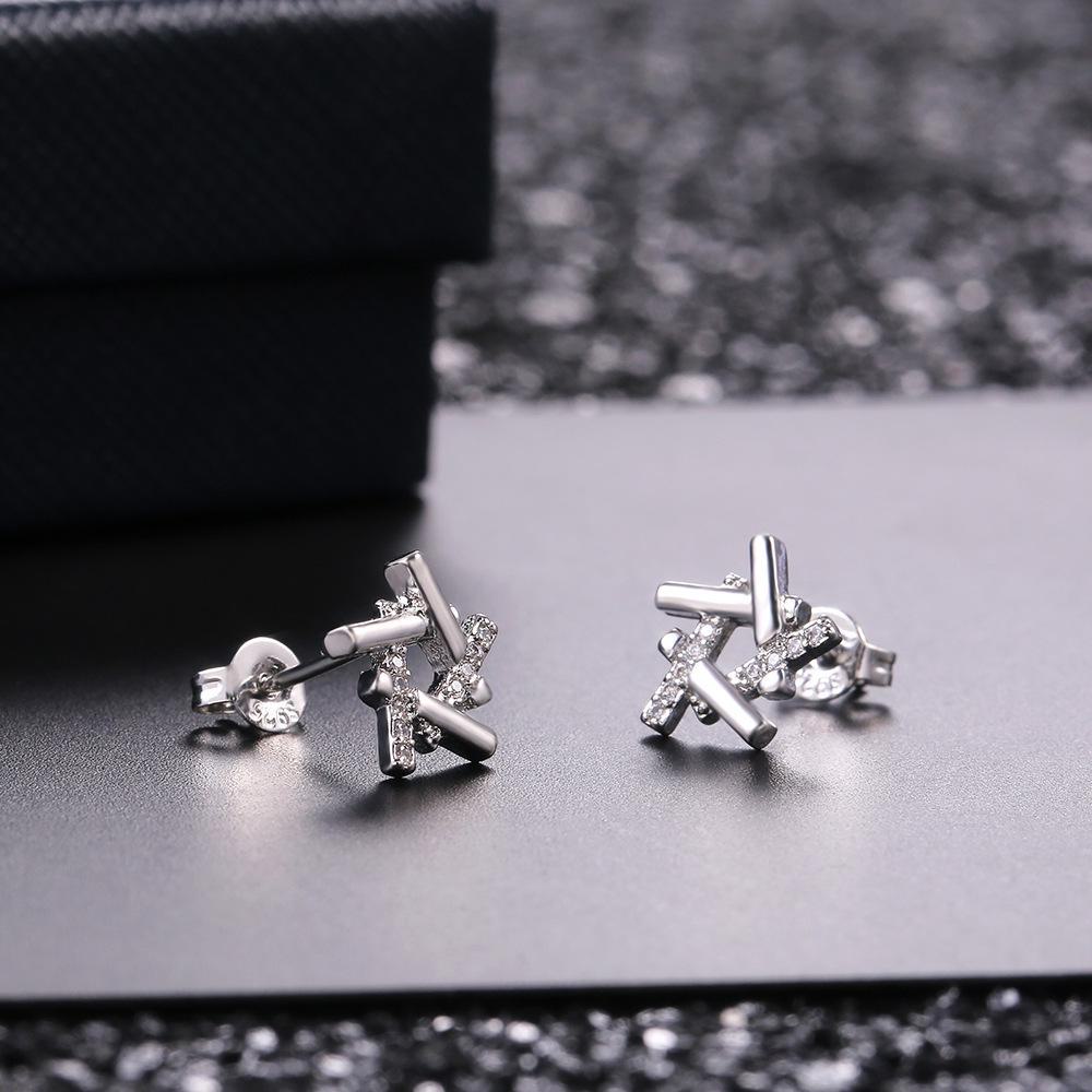 Pendientes Geométricos de Circonita de Moda - Joyería de Moda Estilo Japonés y Coreano para Mujeres