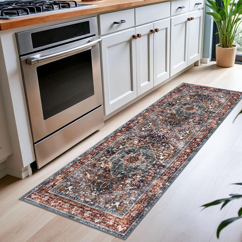 Böhmischer Kaschmir-Wasch-Rücken-Teppich Feuchtigkeitsbeständig Maschinenwaschbar Küchen-Badezimmer-Fußmatte Veranda-Matte Heimdekor