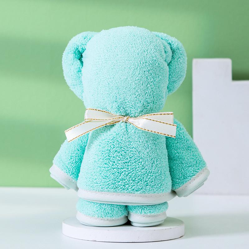 Coral Fleece Bear Towels Gift Set With Plush Hand Towels For Weddings And Birthdays