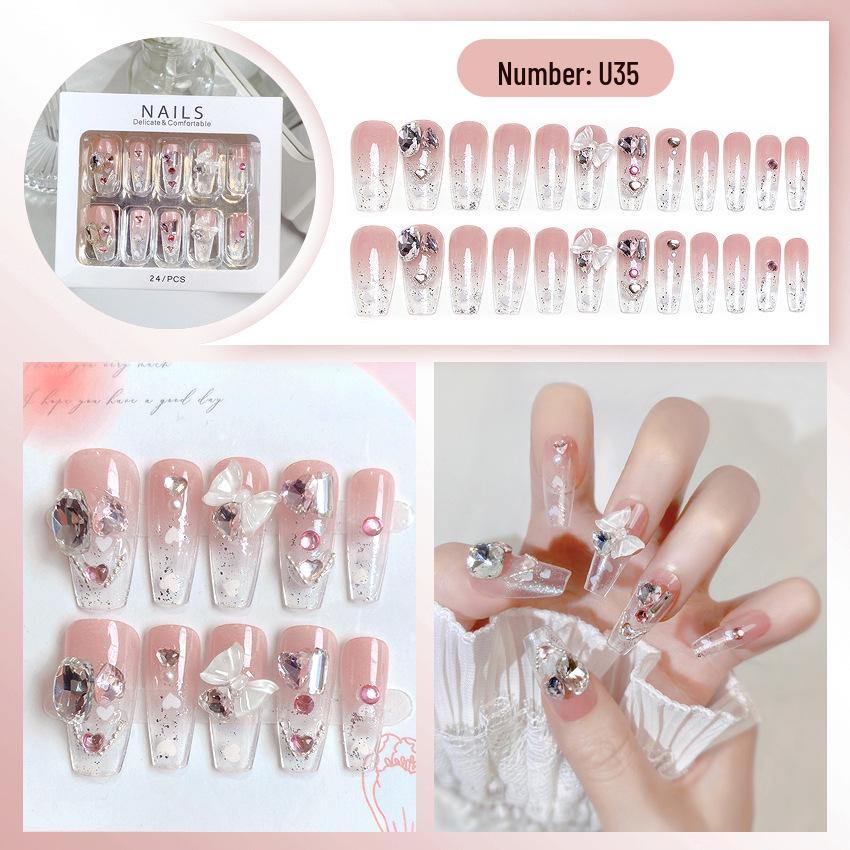 High-End Handmade Nail Art: Pure Desire Style Rhinestone Nail Stickers Collection.
