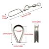 High Strength Rolling Bearing Connector Clip Fishing Accessories Fishing Line Swivels Rig Fishing Barrels Swivels Set