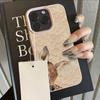 Lace Texture Deer Pattern Phone Case For iPhone 17 Pro Max 16 Plus 15 Pro 14 13 12 11 XR 17Air Lychee Textur Soft Cover