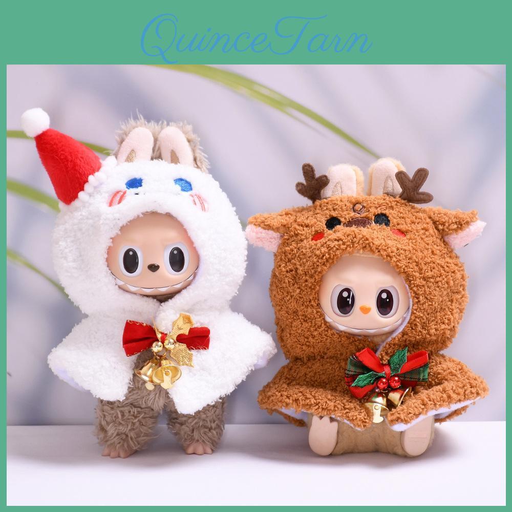 Clothes And Second Only First Generation Lambcloth Clothes Christmas Reindeer Snowman Keychain Decoration Labubu Clothing Cute Doll Clothes