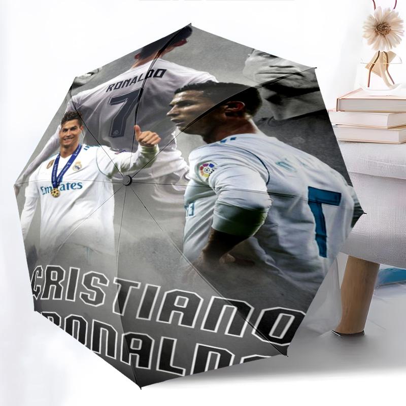 Ombrello pieghevole Legacy di CR7 Portatile Adatto a tutte le stagioni Tre pieghe stampa leggero