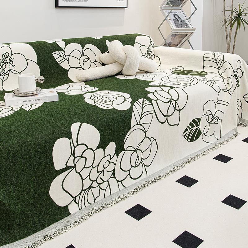 Thickened New Sofa Cover Cloth Full Cover Blanket Four Seasons Anti-cat Scratch American Letter Sofa Dustproof Cover Towel