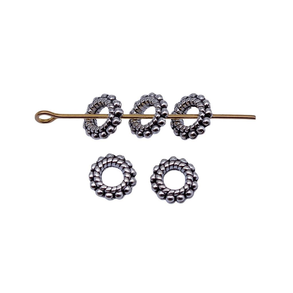 Caps Beaded Edge Spacer Beads Antique Style For DIY Jewelry Projects
