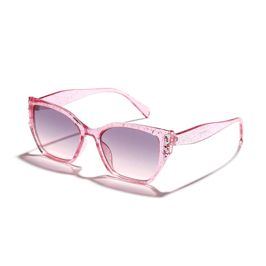 2026 UV375 Rayan Children's Cross-Border Candy-Colored Fine Glitter Cat-Eye Sunglasses Are A Must-Have For Boys And Girls'