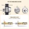 Single Cylinder Deadbolt, Round Deadbolt Lock with Keys, Modern Door Locks with Deadbolt, Deadbolt for Front Door Entrance
