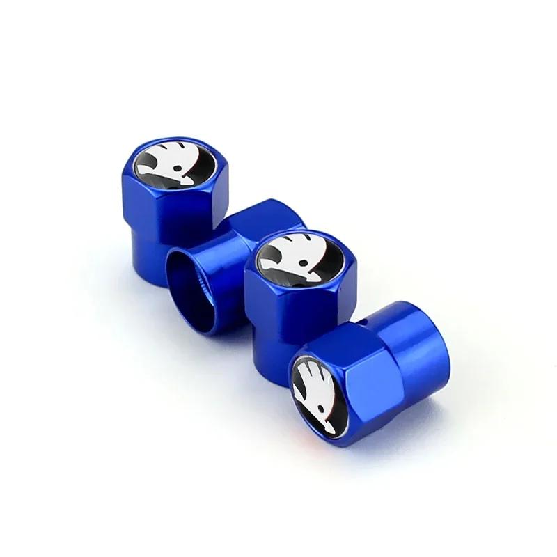 BASQ5 4pcs Car Tyre Wheel Stem Air Valve Cover Caps for Skoda Octavia Rapid Citigo Fabia Kamiq Karoq Kodiaq Roomster Scala Superb Yeti