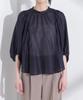 Nano Universe Linen Blend Sheer Blouse with Volume Size F Women's Sleeves, Ivory, 037, 669-5120317