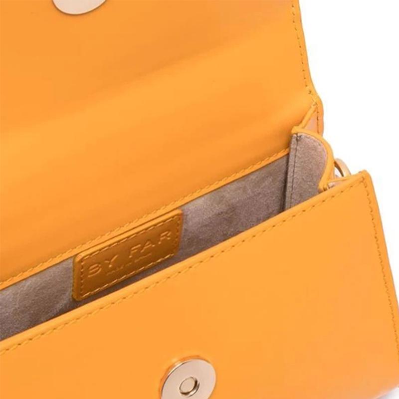 By Far Vintage Fashion Ins Style Textured Arc Top Handle Flap Patent Leather Small Square Shoulder Crossbody Handbag Mini 22CRMINASNFWSMASNF