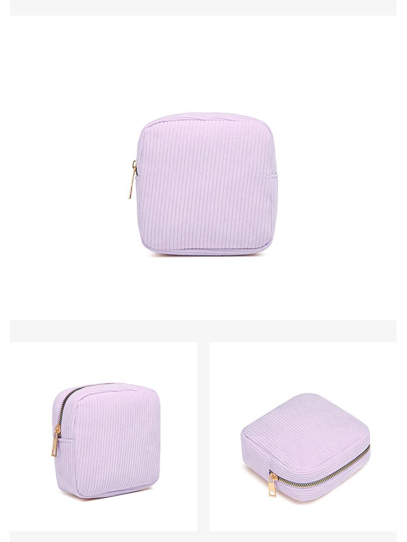 

Ins Style Corduroy Makeup Bag: Portable Organizer for Cosmetics, Coins, and Sanitary Items фиолетовый