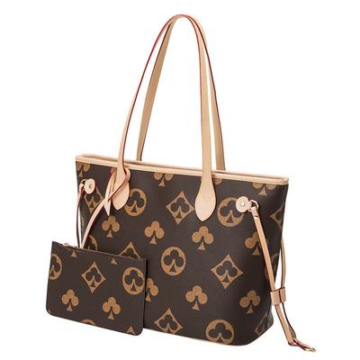 Bolsa grande nova da moda, bolsa de compras com estampa retrô, bolsa grande para mãe e filho, bolsa de ombro portátil.