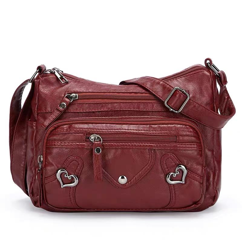 Mehrere Taschen Weiches Leder Umhängetasche Luxus Geldbörsen Handtaschen Damen Tasche Designer Schulter Messenger Bags für Damen