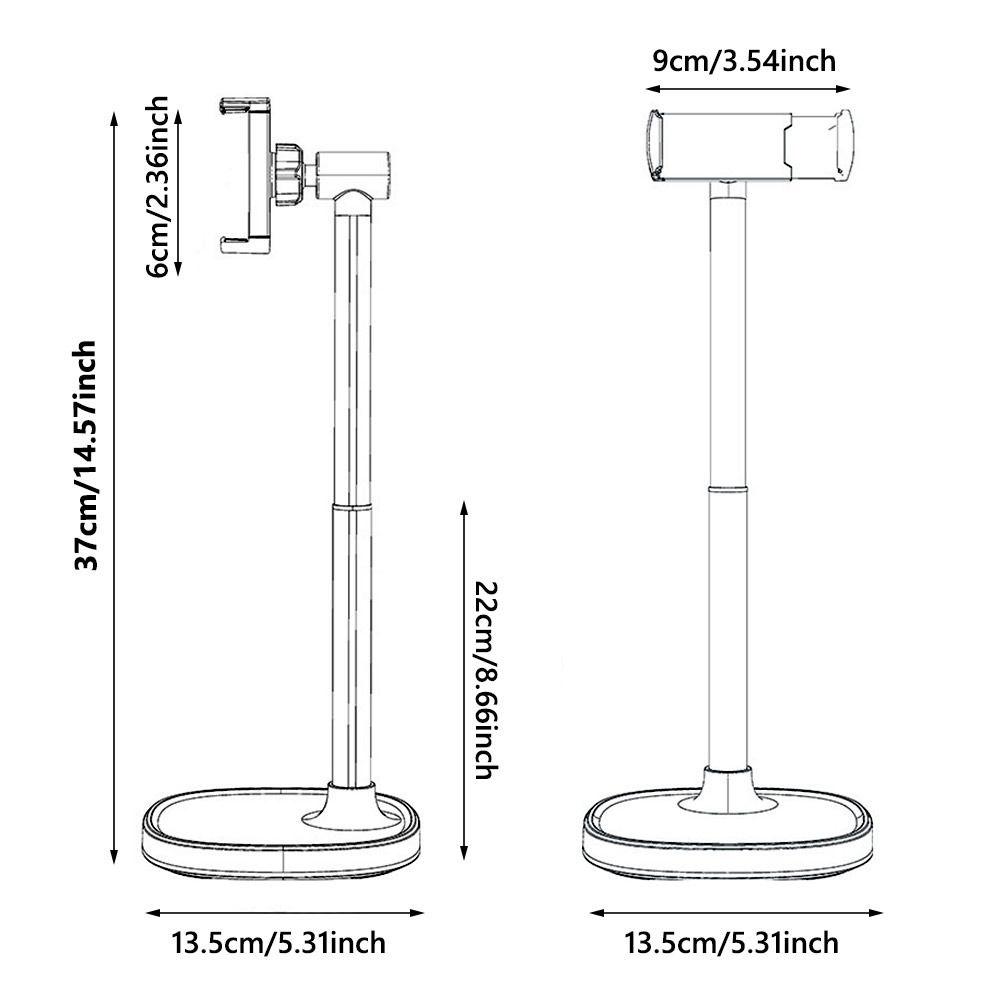Foldable Design Aluminum Alloy Holder Mobile Stand  for Desk Use Desktop Filming Content Creation