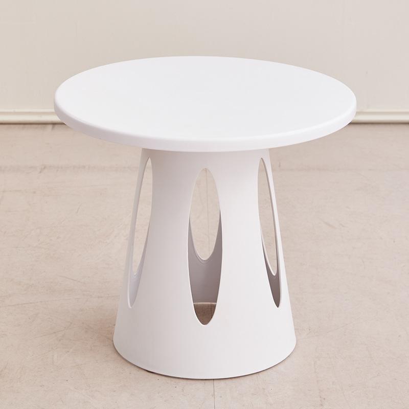 Colorful Hollow Side Table, Modern Minimalist Round End Table, Multifunctional Living Room Accent Furniture for Home Decor