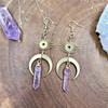 Lilac Quartz Goddess Fairy Earrings