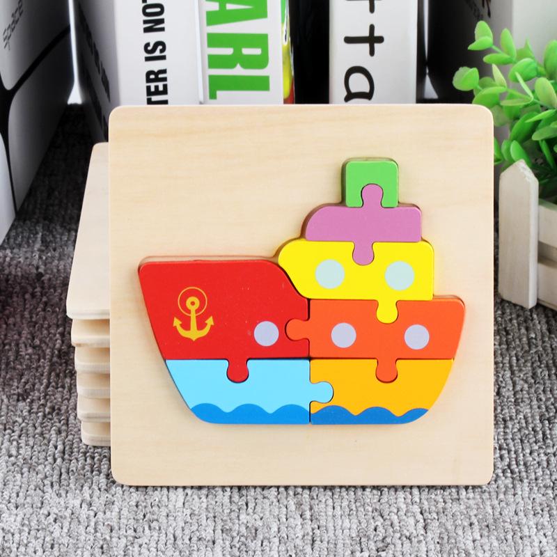 Children's 3D Wooden Animal Puzzle - Educational Building Blocks for Early Learning
