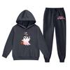Kids Halloween Hoodie and Pants Set Ghost Print Hooded Sweatshirt and Matching Bottoms Comfortable Casual Outfit for Boys and Girls