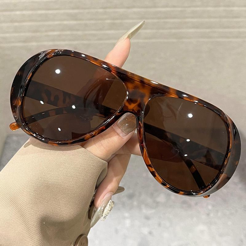 INS Popular Oversized Pilot Sunglasses in Vintage Aviator Sun Glasses Women Man Trendy Luxury Brand Design Outdoor Shades