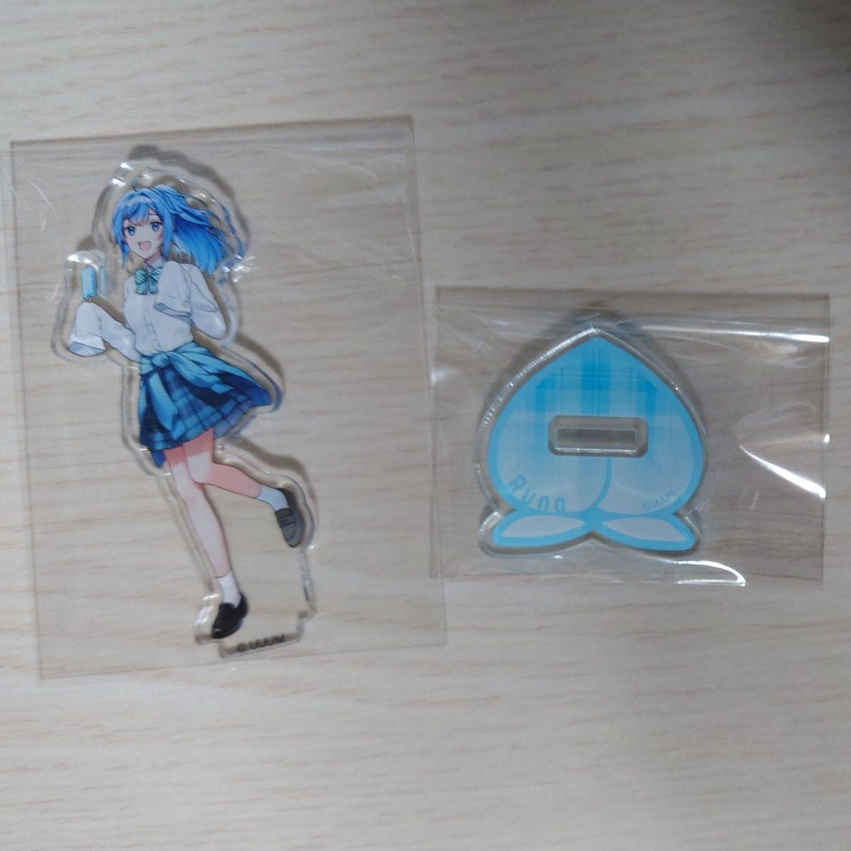 Used Colorful Peach Acrylic Stand FamilyMart Collaboration Luna