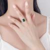 Retro Elegant Diamond and Imitation Emerald Zircon Ring for Women