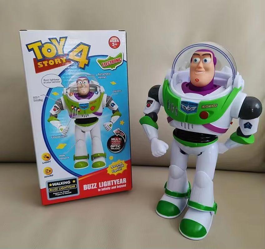 

New Toy Story Buzzlightyear Cartoon Figure Model Toys Pixar Electric Walking Light Robot Doll Action Doll Kids Birthday Gift With Box