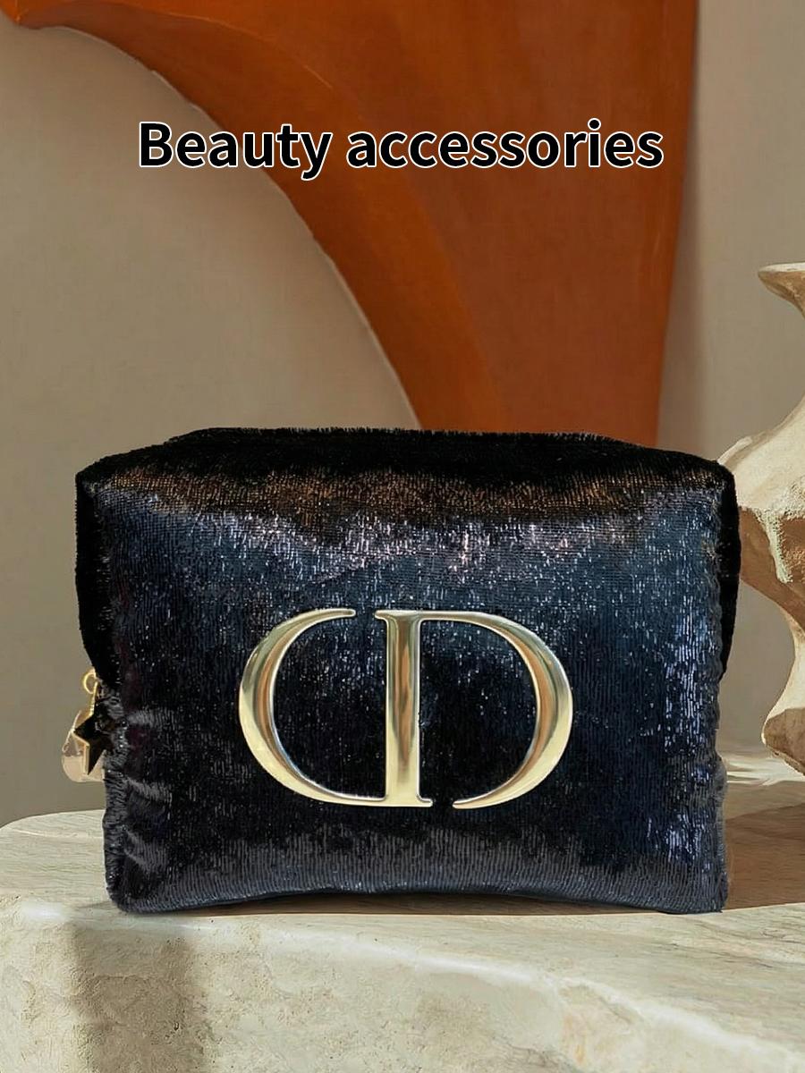 Dior Black Large Capacity Makeup Bag чёрный