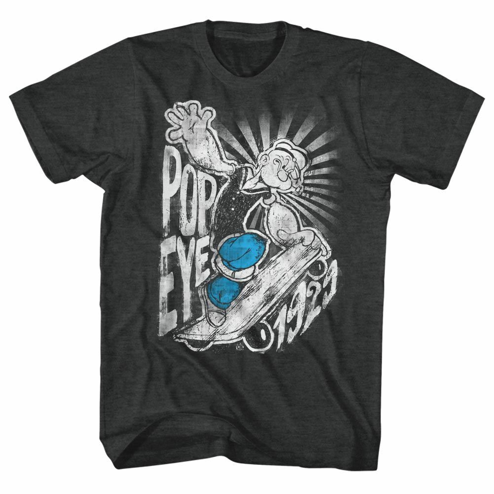 Popeye Radical Black Heather Adult T-Shirt L