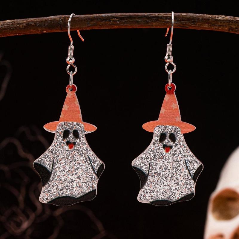 Women'S Halloween Fashion A Variety Of Minimalist Niche Designs Ghost Earrings Party Party