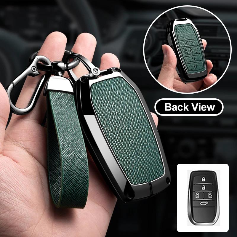 Zinc Alloy Car Key Case Cover For Toyota CHR Hilux Fortuner Land Cruiser 200 Camry Corolla Crown RAV4 Highland Accessories