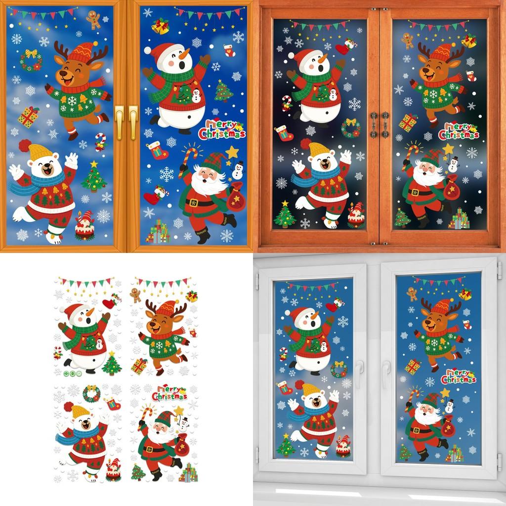 Christmas Window Decals With Static Sticker Pvc Arctic Bear Design For Holiday Decor