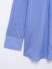 Spring 2025 Women's Street Fashion Poplin Striped Loose Shirt