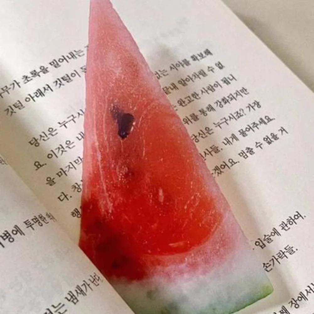 Ins Fruit Slice Bookmark Simulation Apple Lemom Cute Bookmark Reading Book Page Holder Student Gift Book Page Tag School Supplie
