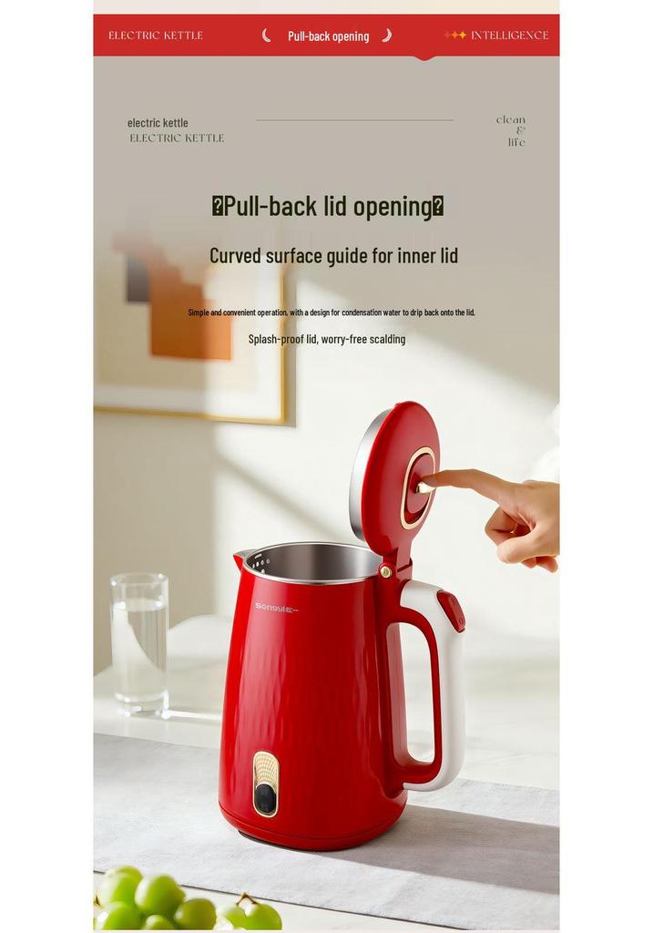 Songyi 2.5L Stainless Steel Electric Kettle - Fast Boil and Smart Keep-Warm Feature for Home Use