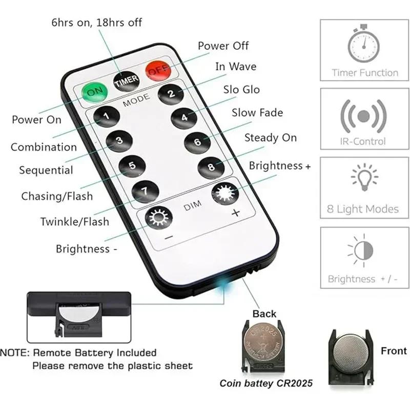 300 LED Fairy Light Curtain USB Remote Control 8 Modes String Lights Christmas Wedding for Bedroom Wedding Party Xmas Decoration