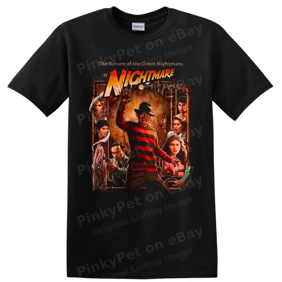 Horror Slasher Dream Stalker T Shirt Vintage Pipe Room Poster Art Graphic Tee