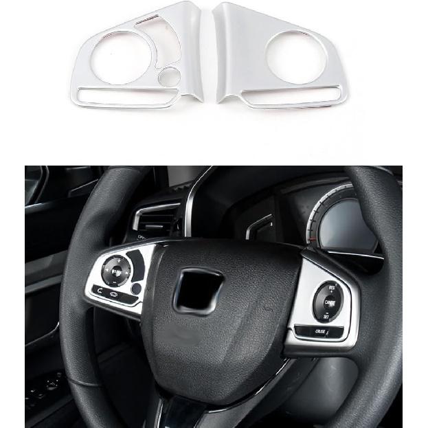 Car Accessories Fit for Honda CRV CR-V 2017-2021 & Fit for Honda Civic 10th Gen 2016-2021 ABS Wood Grain Inner Button Sticker Frame Cover Trims (High