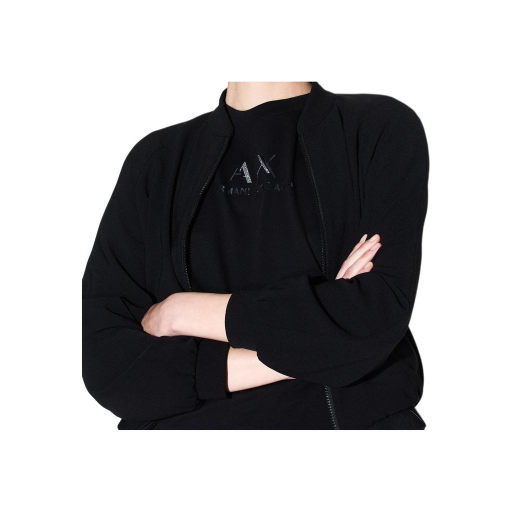 Armani Exchange Jednolity kolor Raglan Długi rękaw Kurtka na zamek Damskie kurtki XW001029-AF10872-UC001