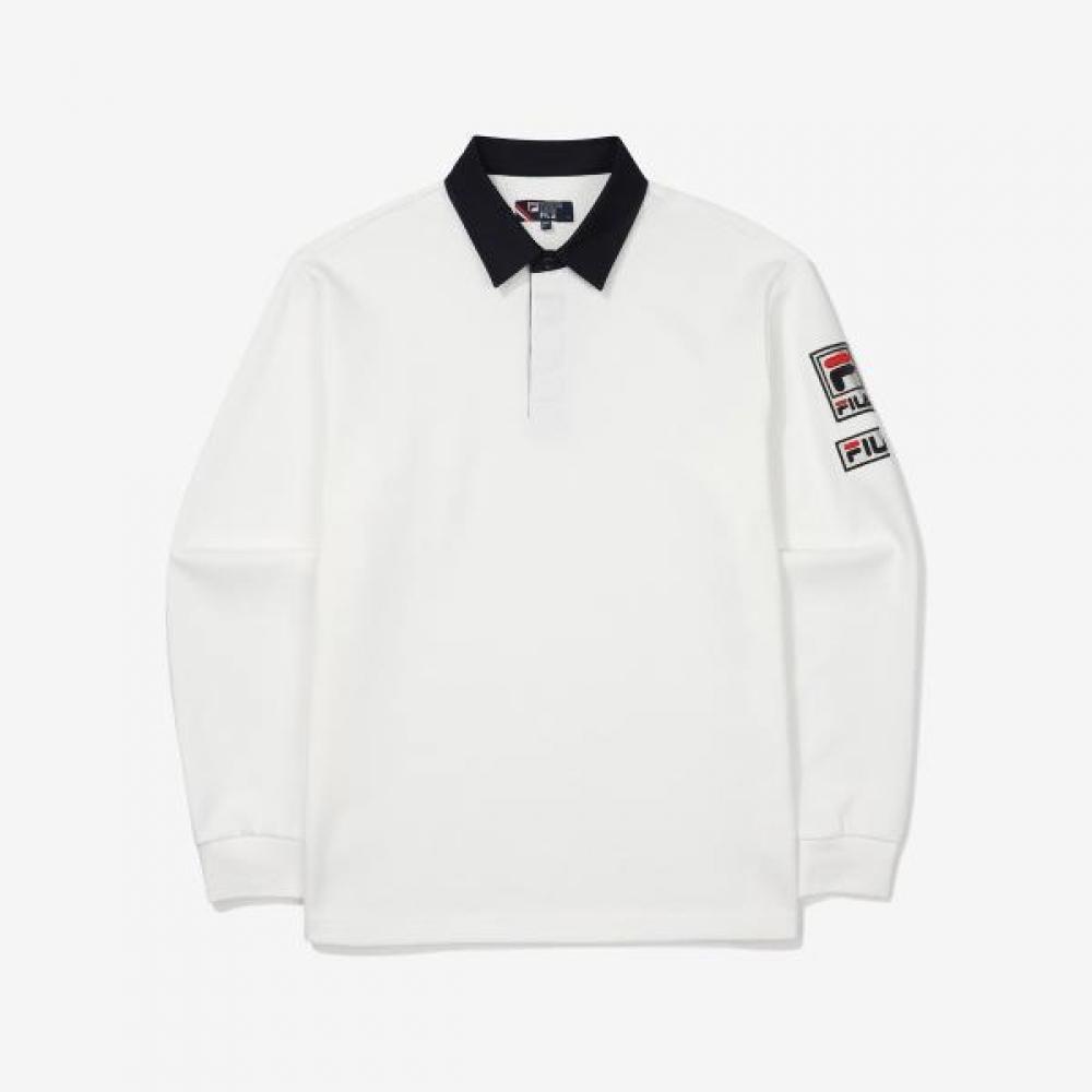 Fila Tennis HeriTage Long Sleeve Polo T shirT fs2Tlf1311x Bow white/105